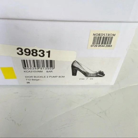 Christian Dior metallic beige buckle heels 37.5 - Picture 6 of 16